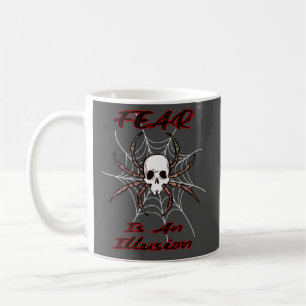 Angst ist eine Illusion - gruselige Schädelspinne Kaffeetasse