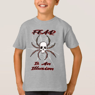 Angst ist eine Illusion - gruselige Schädelspinne T-Shirt
