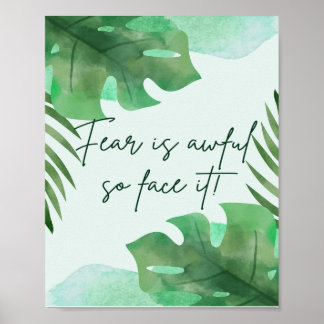 Angst ist so furchtbar, es zu Gesicht! Poster