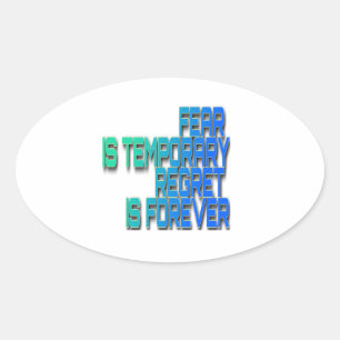 Angst ist vorübergehend ovaler aufkleber