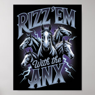 Angst Lustige psychische Gesundheit Rizz Em mit An Poster
