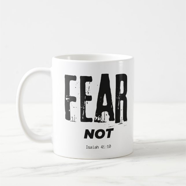 Angst nicht Bibel Verse Kaffee Tasse (Links)