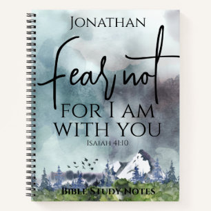 Angst nicht Bibel Verse Wasserfarbe Natur für ihn Notizbuch