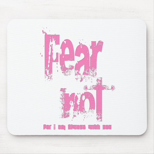 Angst nicht Christlich rosa Grunge Mousepad (Vorne)