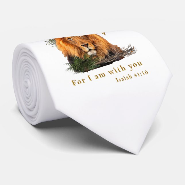 Angst nicht Isaiah 41:10 Krawatte (Gerollt)