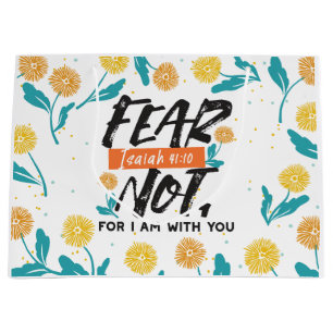 Angst nicht Isaiah Bible Verse Inspiration Design Große Geschenktüte