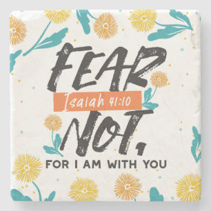 Angst nicht Isaiah Bible Verse Inspiration Design Steinuntersetzer