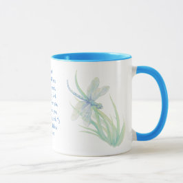 Angst nicht, Isaiah Scripture Dragonfly Blau, Grün Tasse