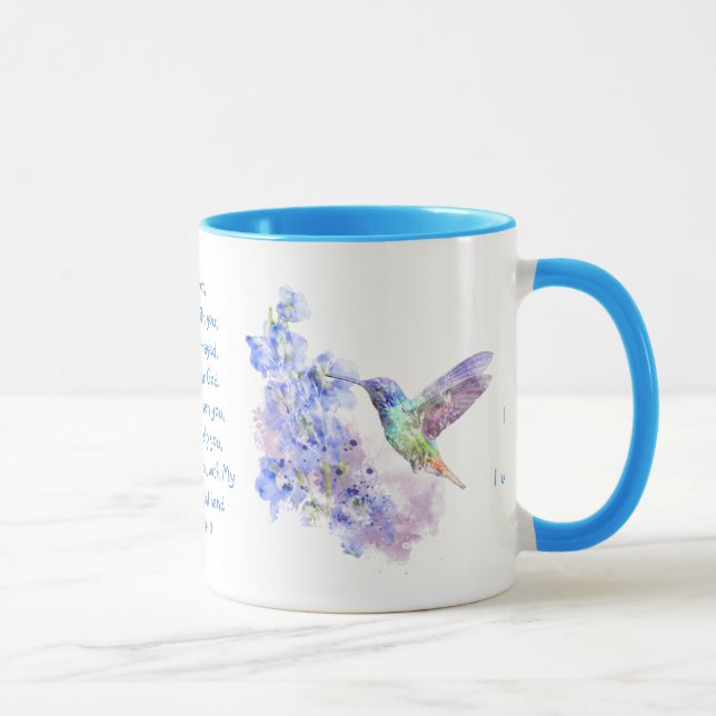 Angst nicht, Isaiah Scripture Dragonfly Wasserfarb Tasse (Rechts)