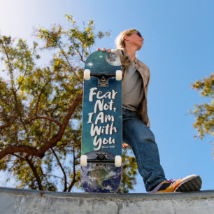 ANGST NICHT Weltraum Jesus Gott Christlich Isaiah Skateboard