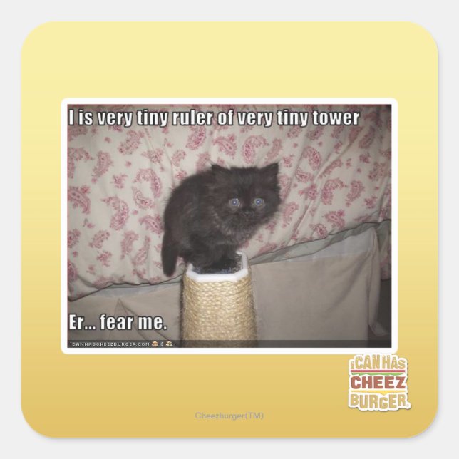 Angst Quadratischer Aufkleber (Vorderseite)