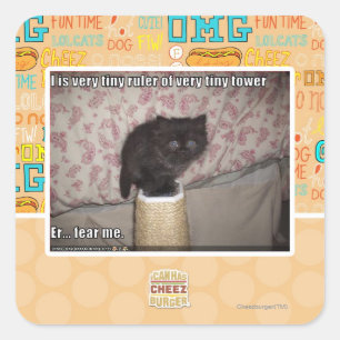 Angst Quadratischer Aufkleber