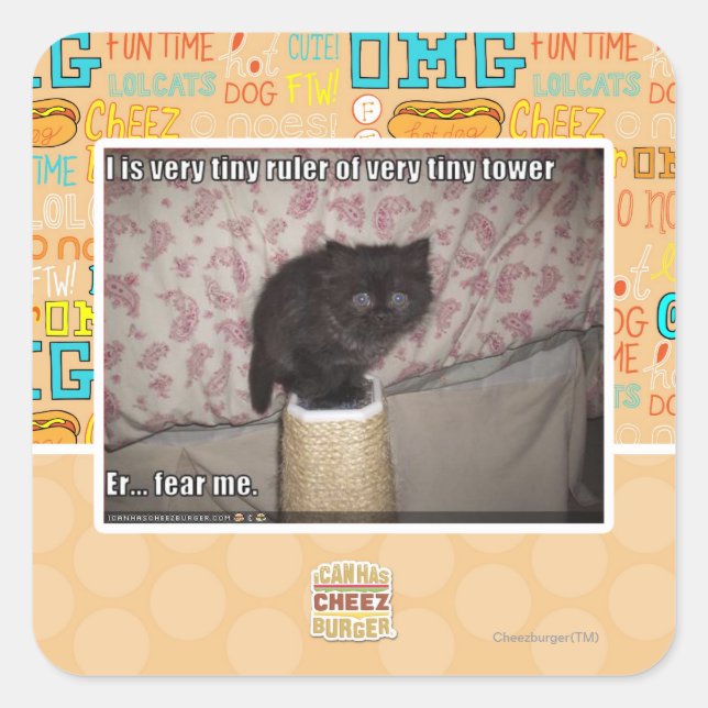 Angst Quadratischer Aufkleber (Vorderseite)