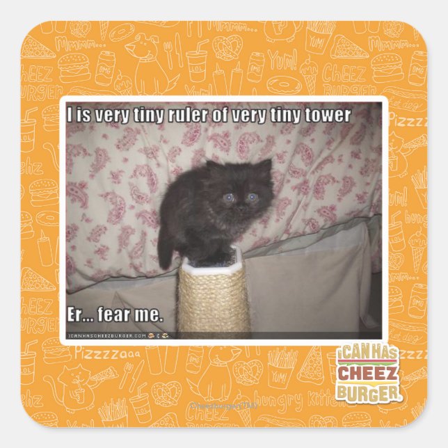 Angst Quadratischer Aufkleber (Vorderseite)