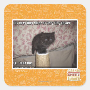 Angst Quadratischer Aufkleber