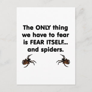 Angst selbst Spinnen Postkarte