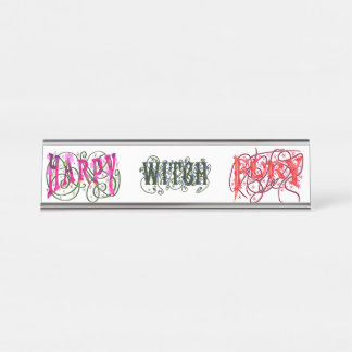 Angst sie x 3 schreibtischnamensplakette