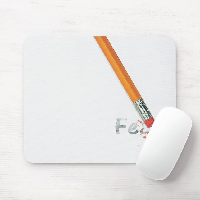 Angst Text mit Stift-Radiergummi Mousepad (Mit Mouse)