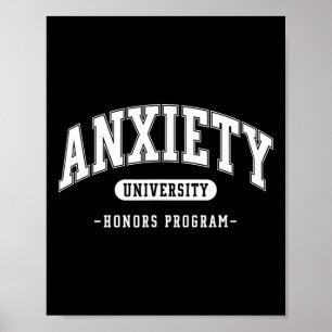 Angst Universitäts-Ehrenprogramm Lustige geistige  Poster
