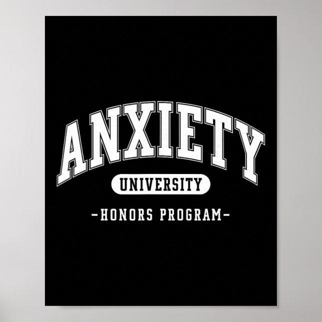 Angst Universitäts-Ehrenprogramm Lustige geistige  Poster (Vorne)