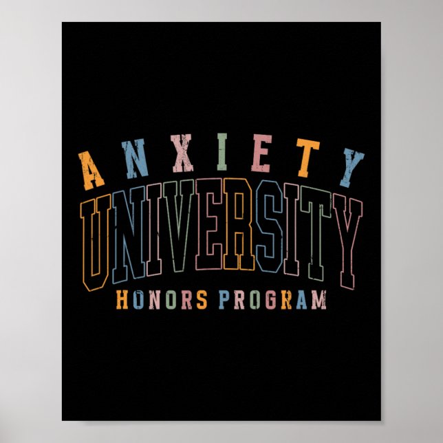 Angst Universitäts-Ehrenprogramm, Psychische Gesun Poster (Vorne)