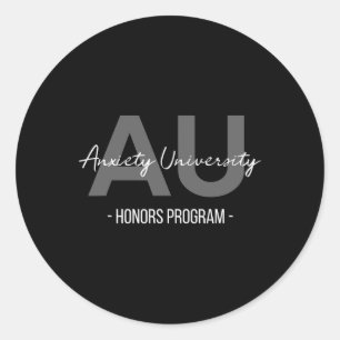 Angst Universitäts-Ehrenprogramm Runder Aufkleber