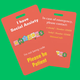 Angst Unsichtbare Behinderung Lanyard ID Ausweis