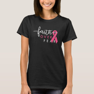 Angst vor Brustkrebs Bewusstsein pink T-Shirt