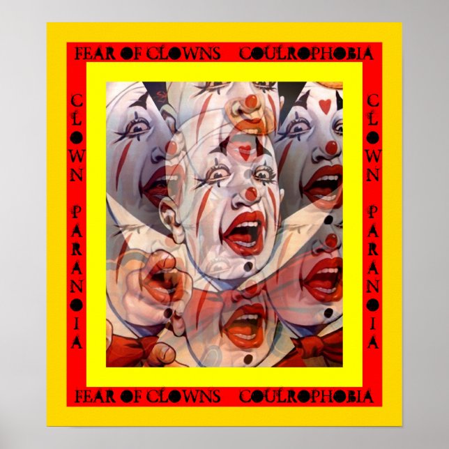 ANGST VOR CLOWNS ~ PARANOIA ~ COULROPHOBIA POSTER! POSTER (Vorne)