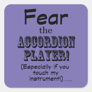 Angst vor dem Aufkleber für den Accordion Player S