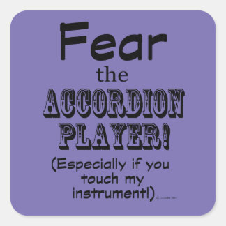 Angst vor dem Aufkleber für den Accordion Player S