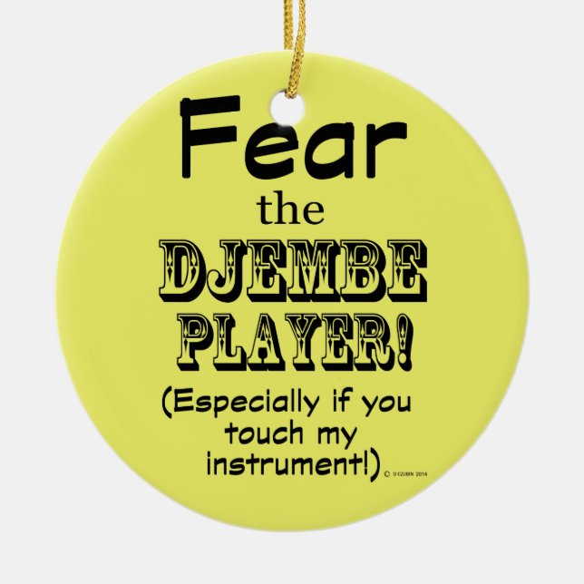 Angst vor dem Djembe Player Keramik Ornament (Vorne)