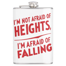 Angst vor dem Fall: Ein Typografie-Design Flachmann