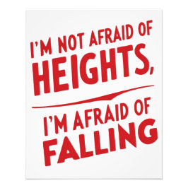 Angst vor dem Fall: Ein Typografie-Design Fotodruck