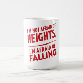 Angst vor dem Fall: Ein Typografie-Design Kaffeetasse