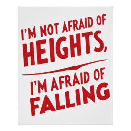 Angst vor dem Fall: Ein Typografie-Design Poster