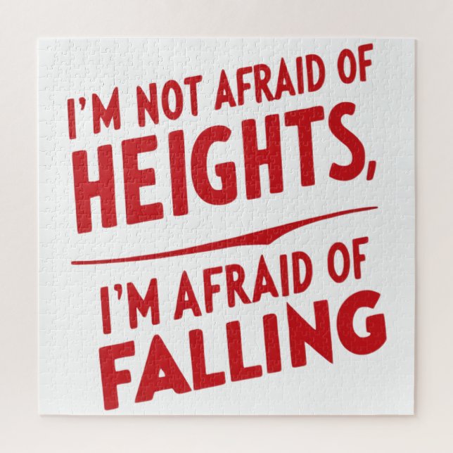 Angst vor dem Fall: Ein Typografie-Design Puzzle (Vertikal)