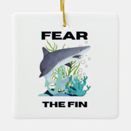 Angst vor dem Haifisch Keramikornament