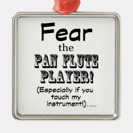 Angst vor dem Pan Flute Player Silbernes Ornament
