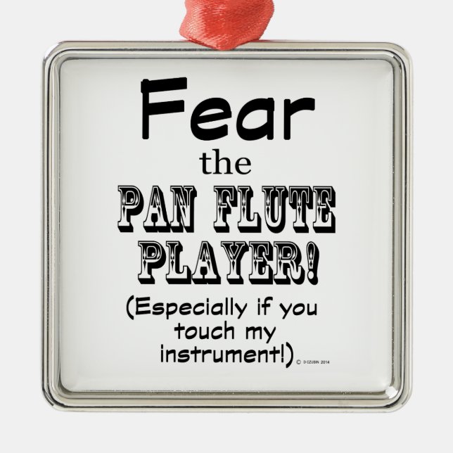 Angst vor dem Pan Flute Player Silbernes Ornament (Vorne)