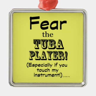Angst vor dem Tuba-Spieler Ornament Aus Metall