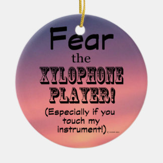 Angst vor dem Xylophon-Player Keramik Ornament