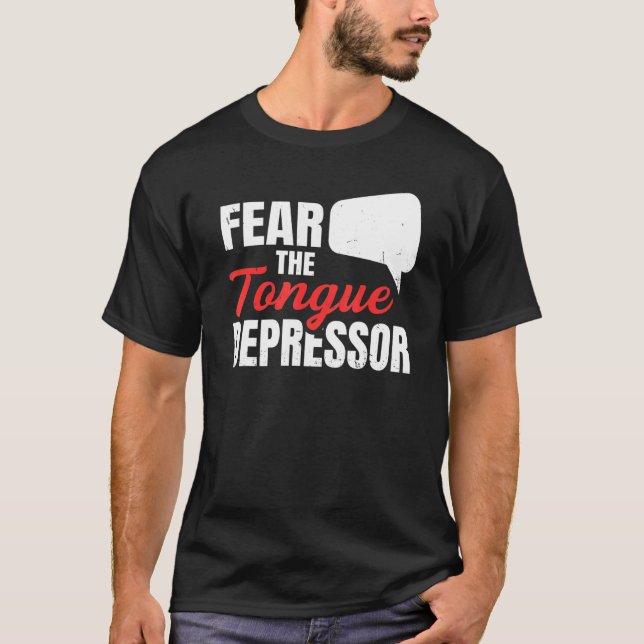 Angst vor einem Zungendepressor für einen Schlappl T-Shirt (Vorderseite)