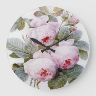 Angst vor Pink Roses Wall Clock Große Wanduhr