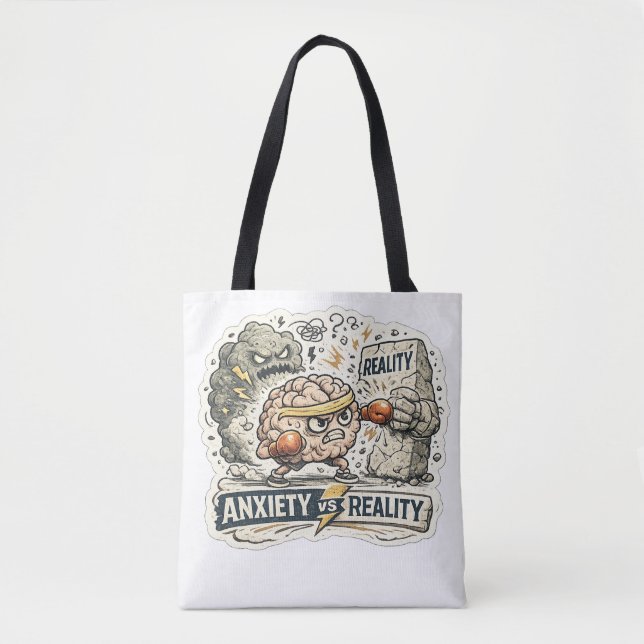 Angst vs Realität Lustiger Mentaler Gesundheits Hu (Vorderseite)