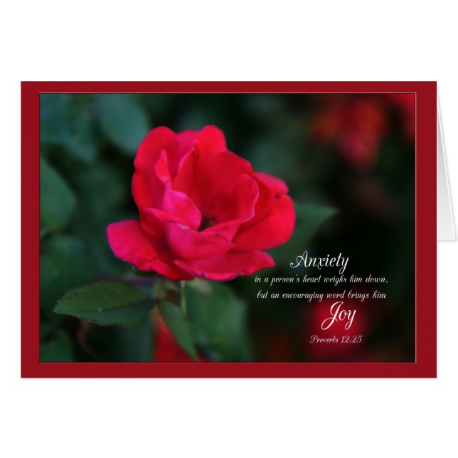 Angst wiegt das Herz Parakaleo Notizkarte herunter (Vorderseite (Horizontal))