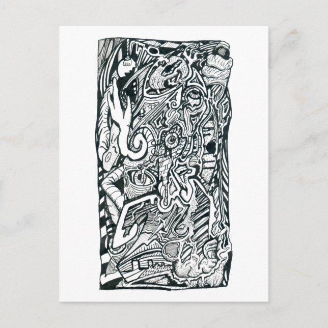 Angstangriff von Brian Benson Postkarte (Vorderseite)