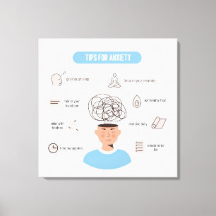 Angstbewältigungstipps Minimale Kunst für die psyc Leinwanddruck