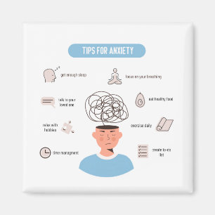 Angstbewältigungstipps Minimale Kunst für die psyc Magnet