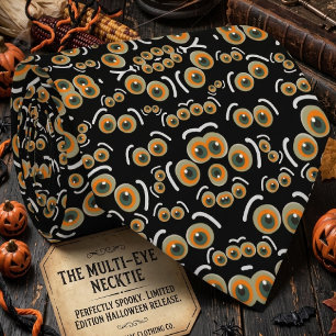 Angstkatze Halloween Boo Augen Muster Krawatte